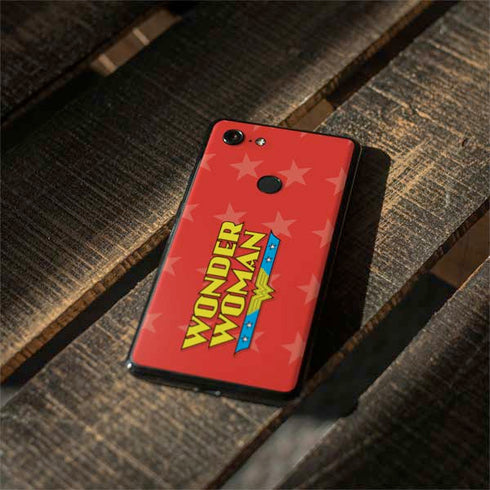 DC Comics Wonder Woman Logo Google Pixel 3 XL Skin